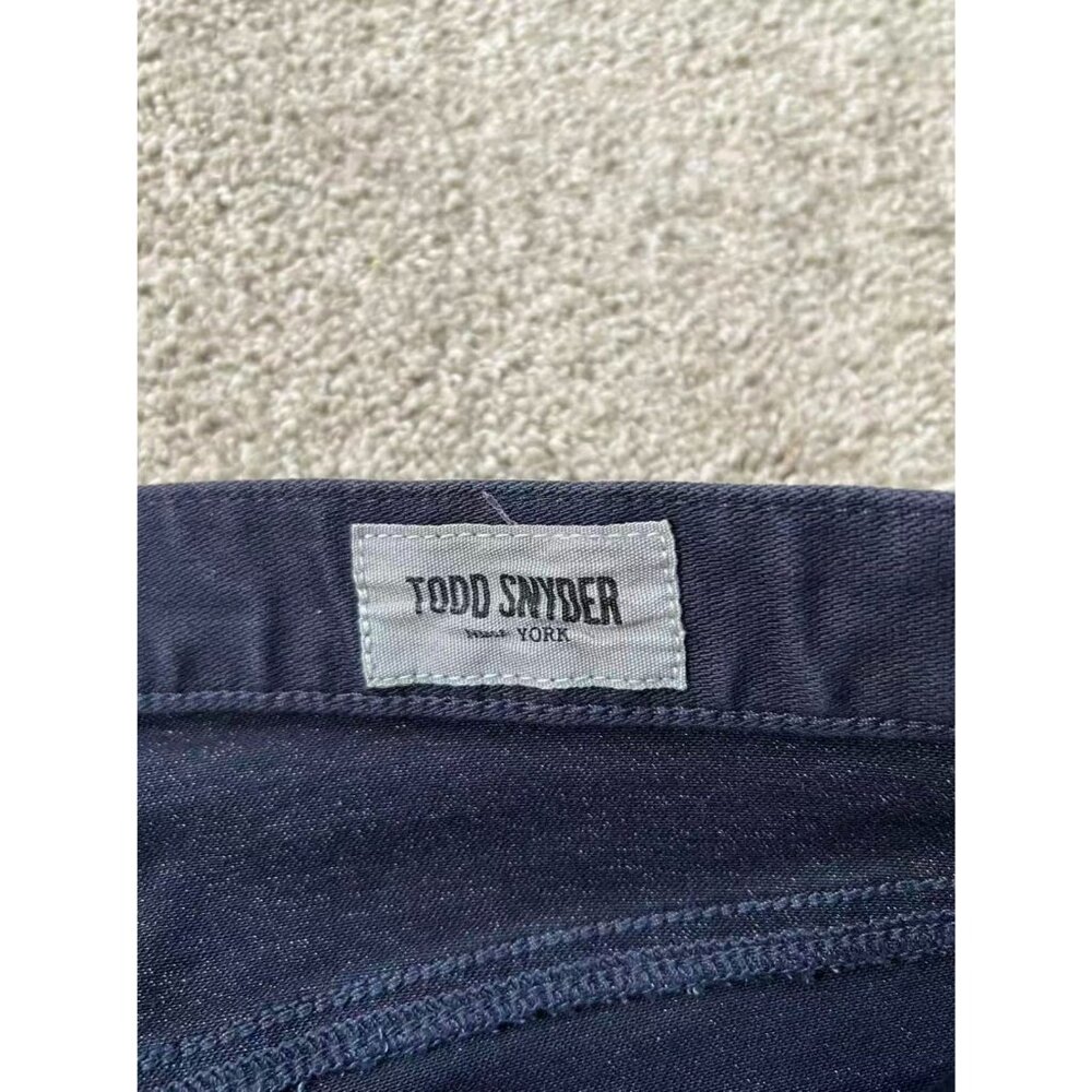 NWT Todd Snyder SLIM FIT 5-POCKET CHINO Denim Jeans Navy Blue Mens 34x34 - Picture 7 of 13